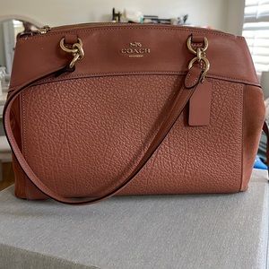 Pink Coach Purse Pebbled Leather and Suede (Used)
